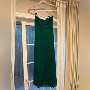 Green Smocked Midi Dress - Size 6